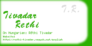 tivadar rethi business card